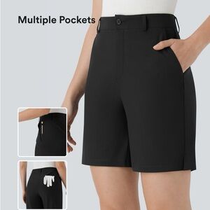 HALARA Women's Quick Dry Bermuda Golf Shorts with Pockets